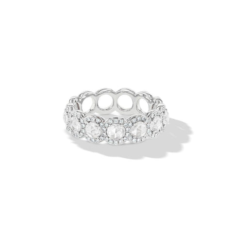 Scallop Diamond Half Ring