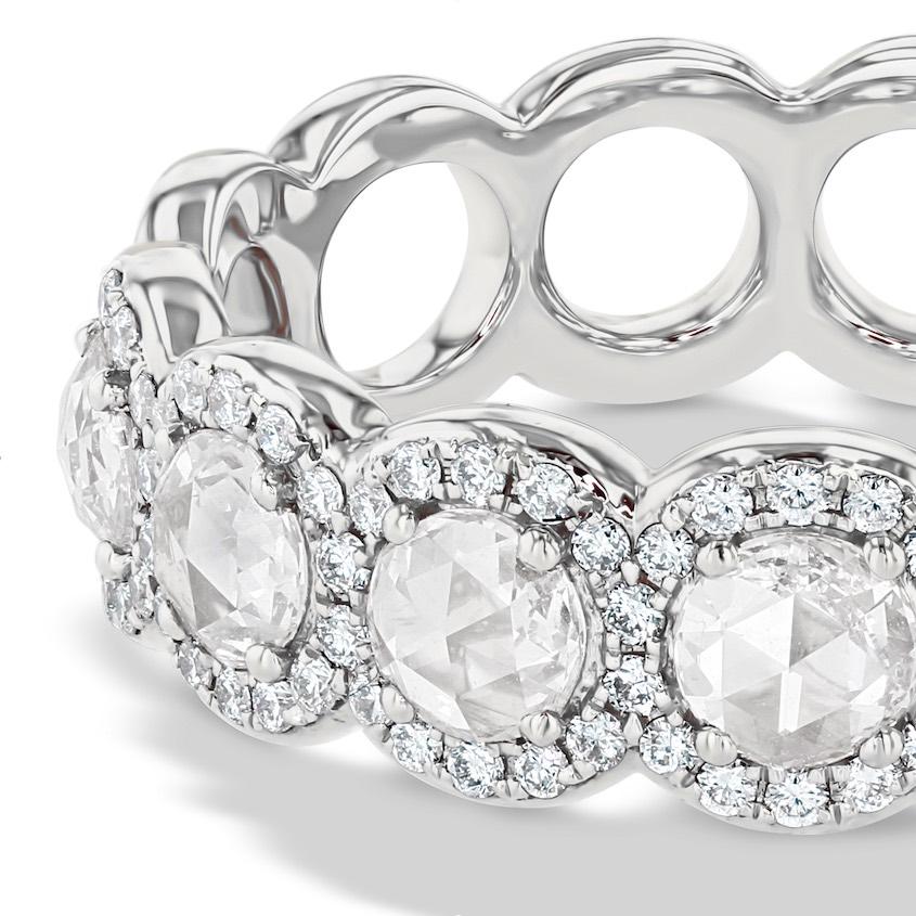 Scallop Diamond Arc Ring
