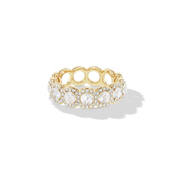 Image of Scallop Diamond Arc Ring