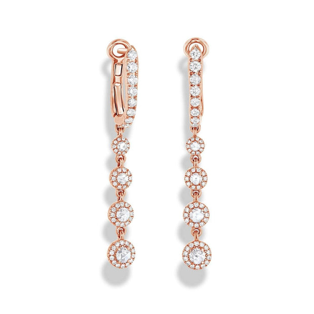64facets diamond mini drop dangle earrings
