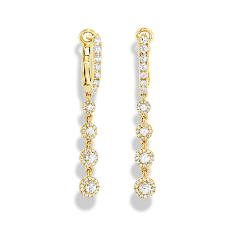 64facets diamond mini drop dangle earrings