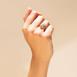 Image of 64facets rose cut diamond solitaire ring 