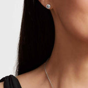 Scallop Rose Cut Diamond Stud Earrings by 64Facets