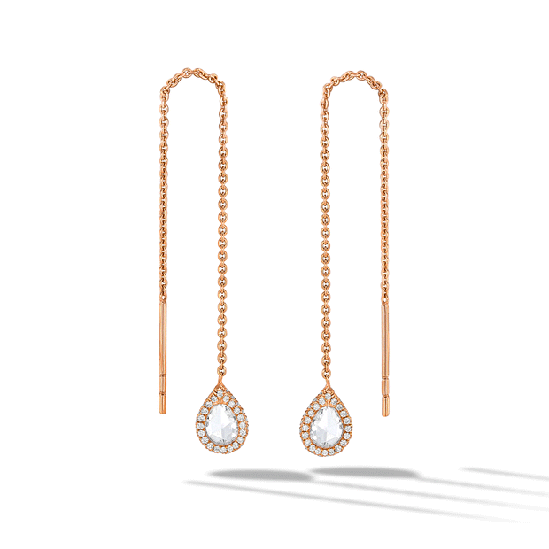64Facets Needle and Thread Diamond Earrings in 18K gold from the serendipity collection