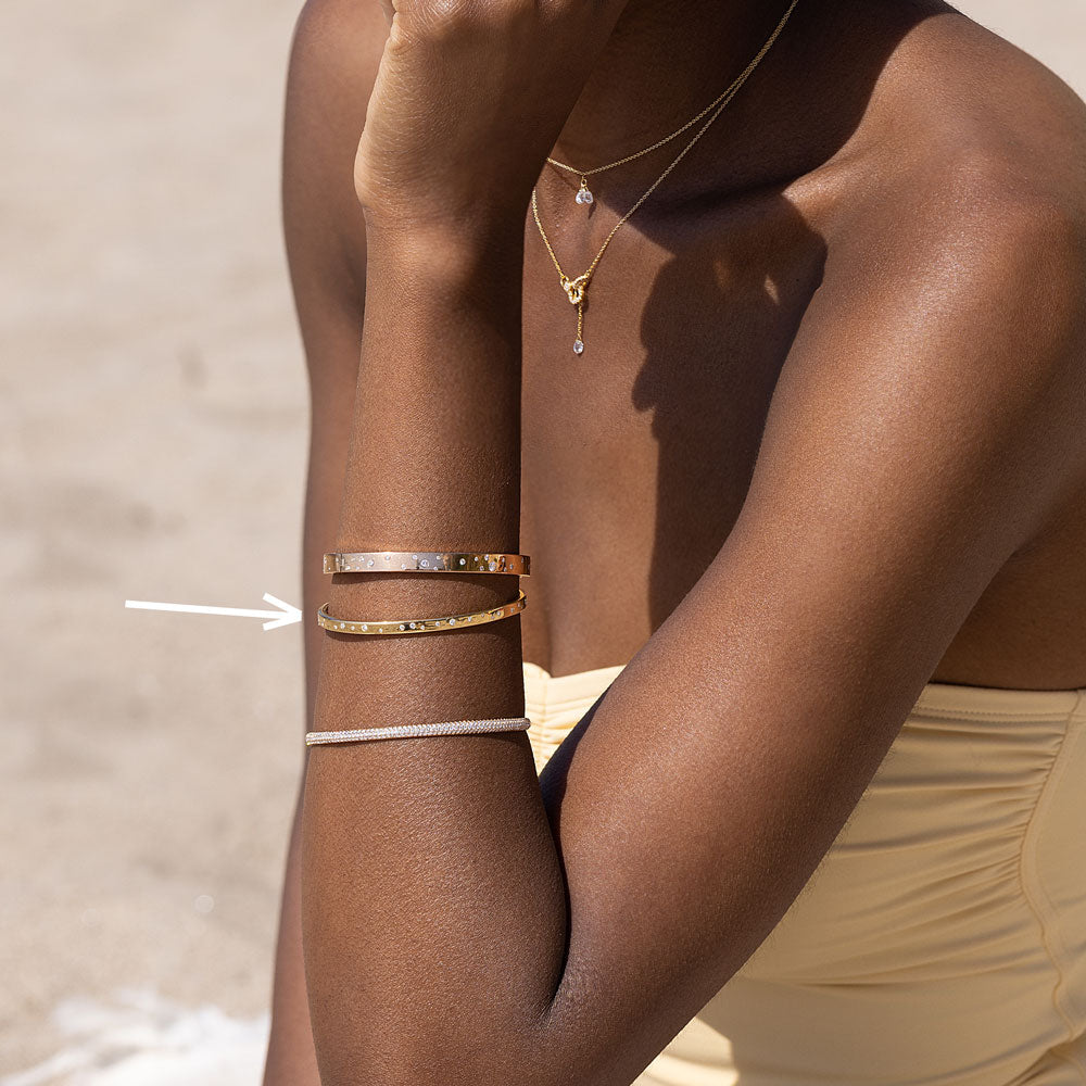 Image of 64Facets Gold and Diamond Stardust Astral Bangle