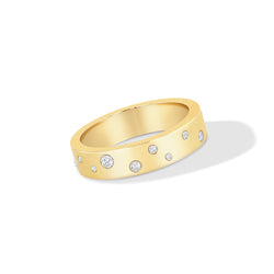 Image of 64Facets Stardust Astral Gold and Diamond Ring with rose cut diamonds 