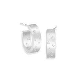 Image of 64facets gold and diamond Stardust Astral hoop earrings with rose cut diamonds and 18k gold