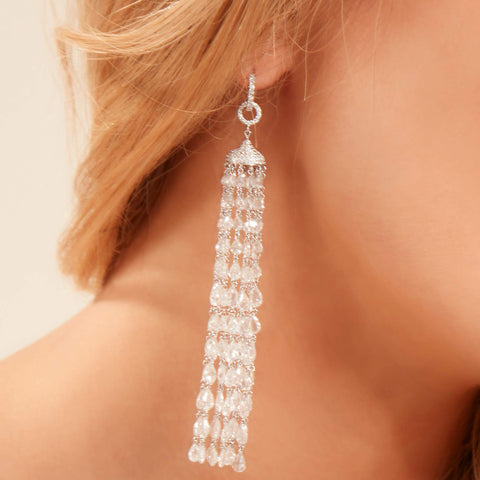 Diamond Tassel Earrings