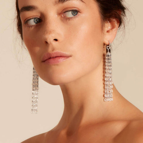 Diamond Tassel Earrings