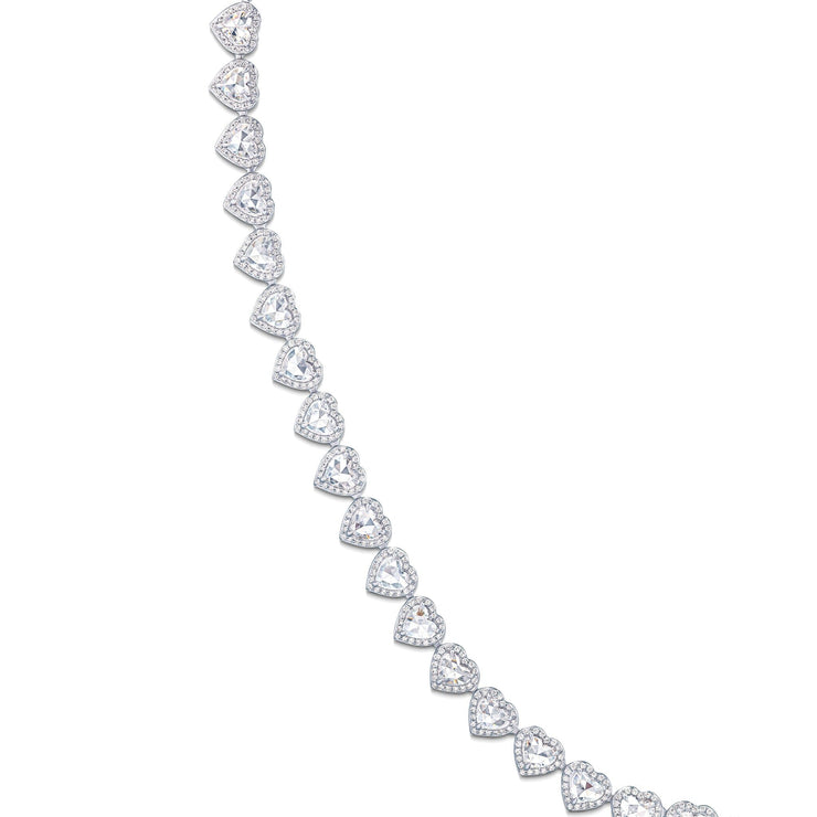 Timeless Rose Heart Riviera Necklace
