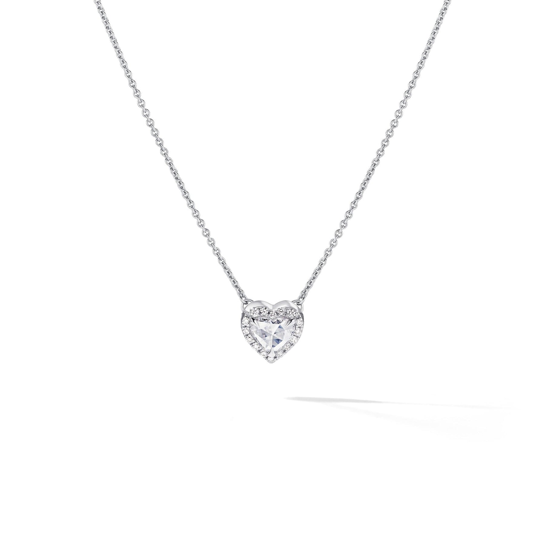Heart shape Diamond Necklace in Yellow Gold