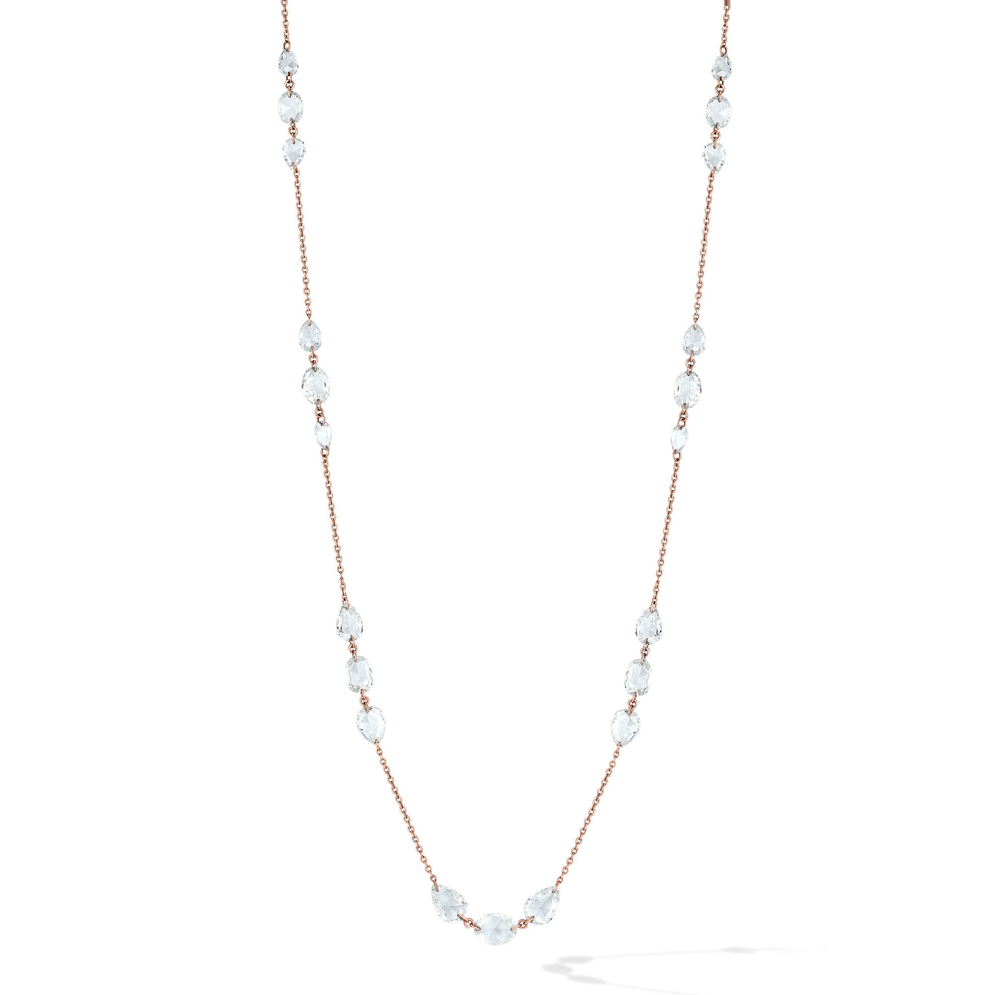 Image of 64Facets triple Station Diamond and Gold Chain Necklace