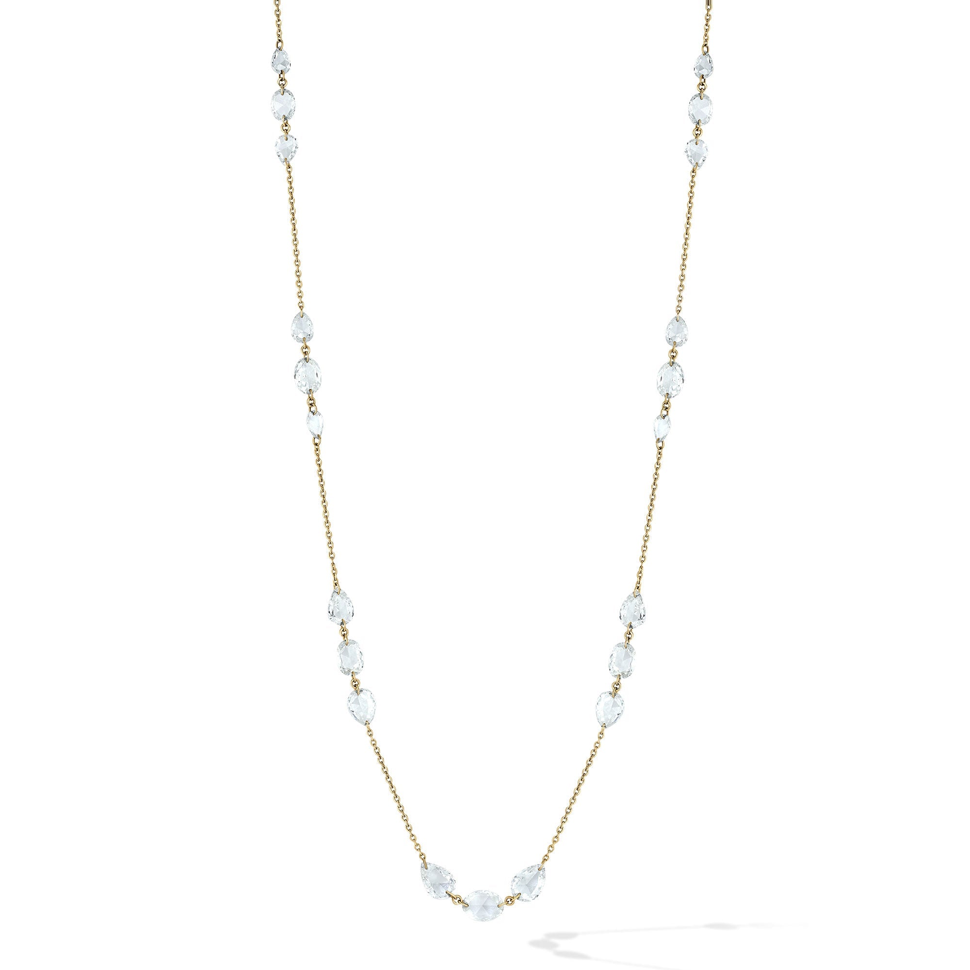 Image of 64Facets triple Station Diamond and Gold Chain Necklace