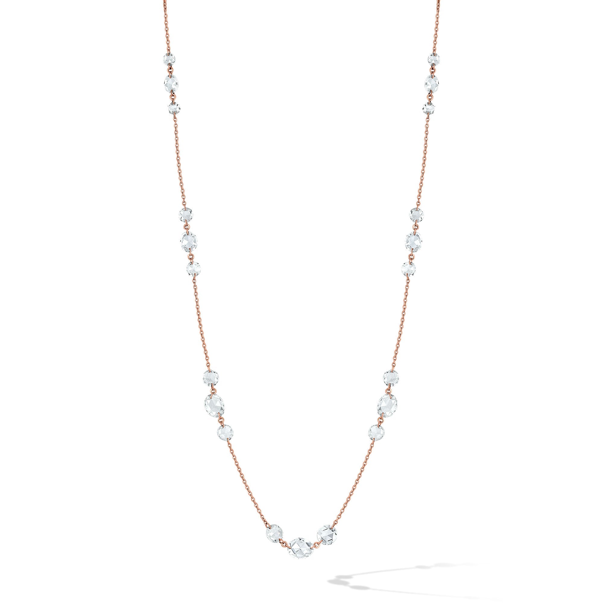 Image of 64Facets triple Station Diamond and Gold Chain Necklace
