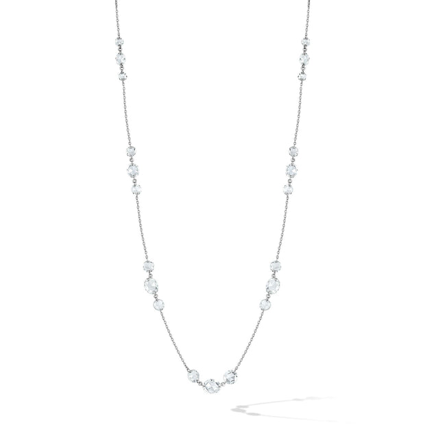 64Facets triple Station Diamond and Gold Chain Necklace