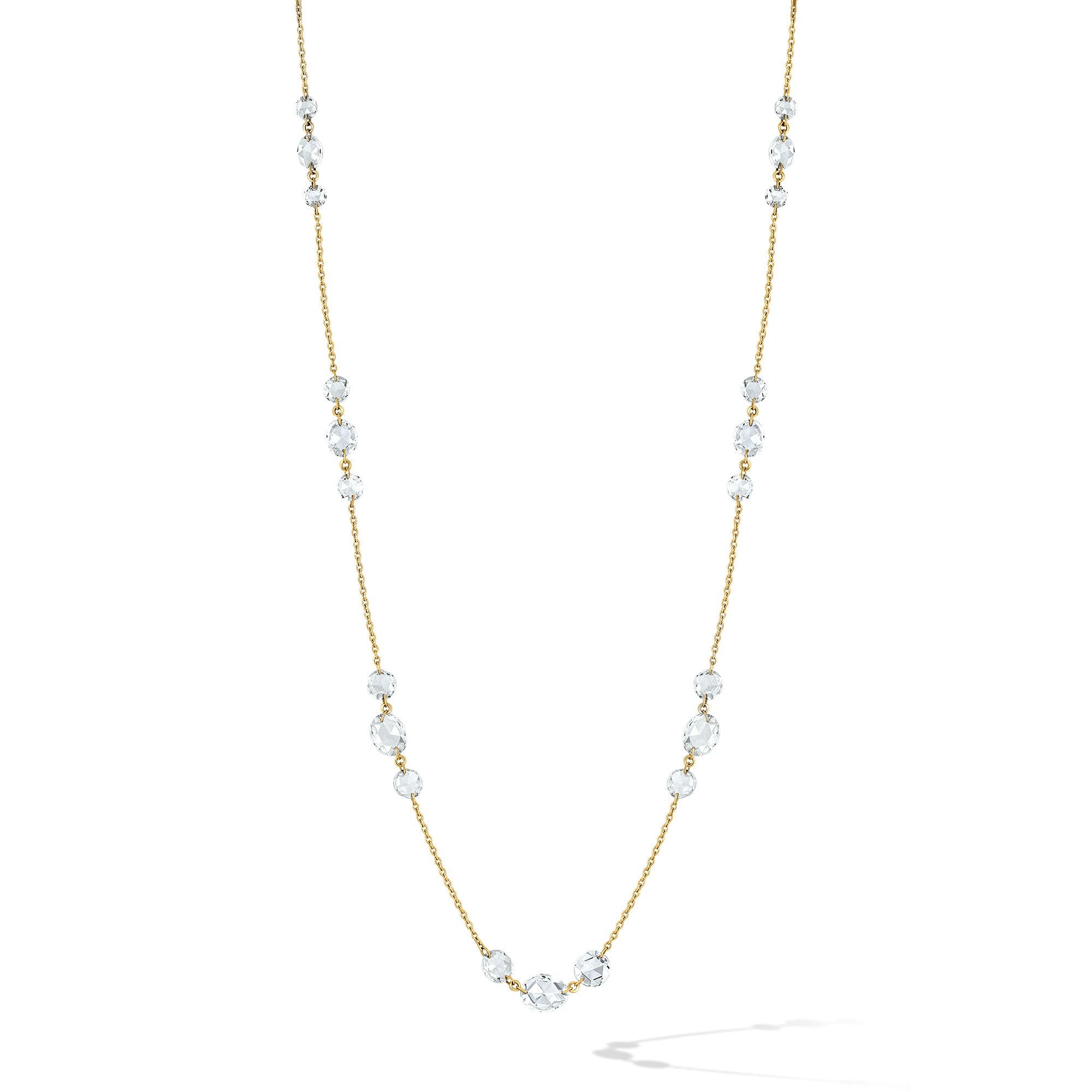 Image of 64Facets triple Station Diamond and Gold Chain Necklace