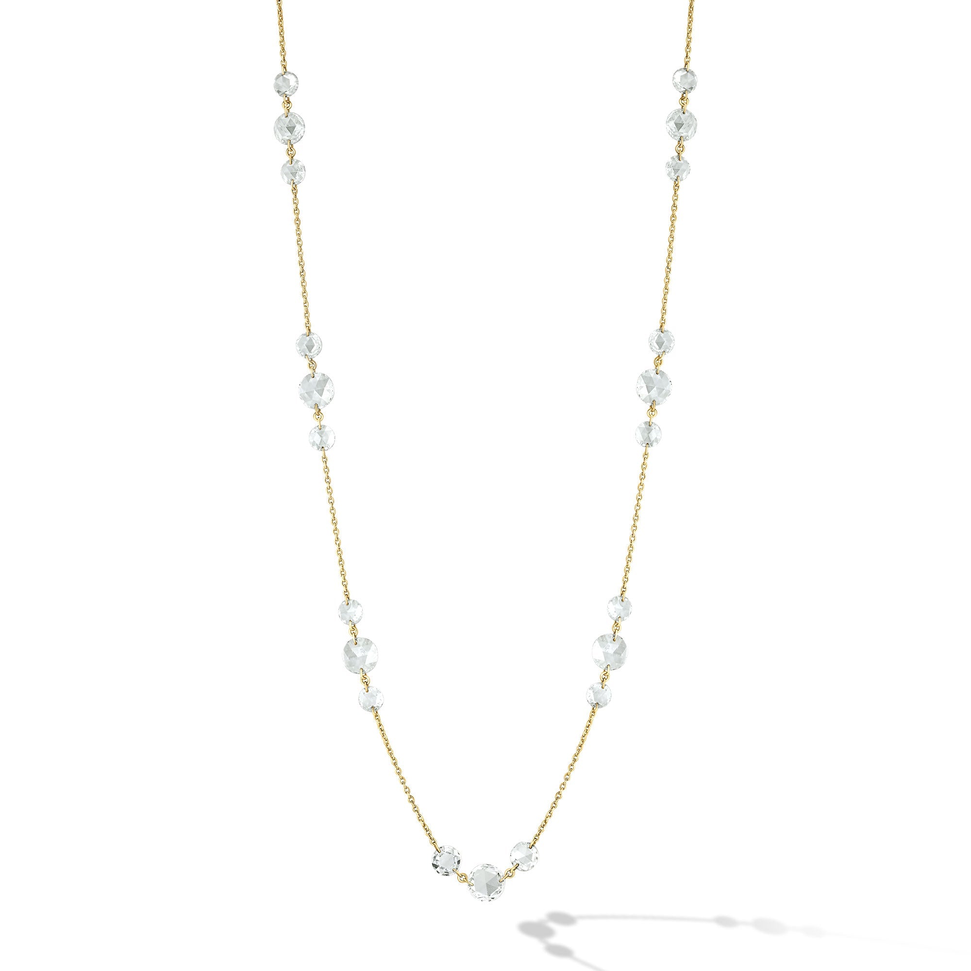Image of 64Facets triple Station Diamond and Gold Chain Necklace