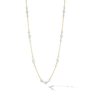 64Facets triple Station Diamond and Gold Chain Necklace